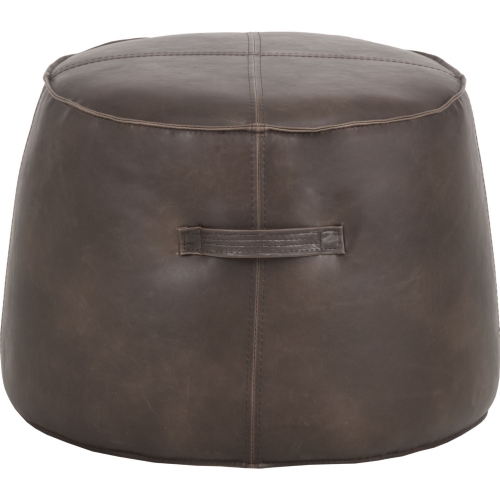 Mitchell Ottoman in Havana Dark Brown Leatherette